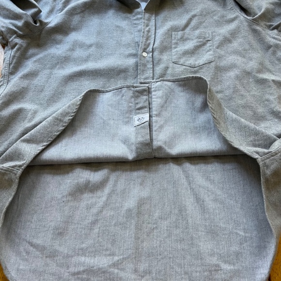Frank and Eileen Button Down in Heather Grey Heavy Flannel Shirt Blouse, Size S - Picture 11 of 13